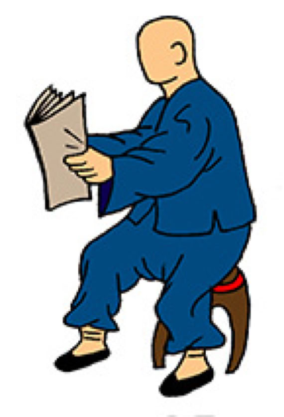 drawing Rinus Schulz tea drinking