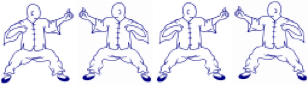 baduanyin shooting the heavy bow